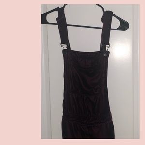 FREE PEOPLE DEEP BURGUNDY VELVET OVERALLS!